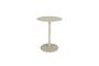 Miniature Beige steel side table Snow Clipped