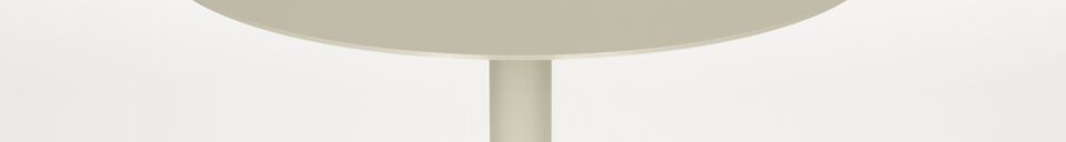 Material Details Beige steel side table Snow