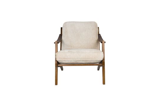 Beige velvet armchair Washington Clipped