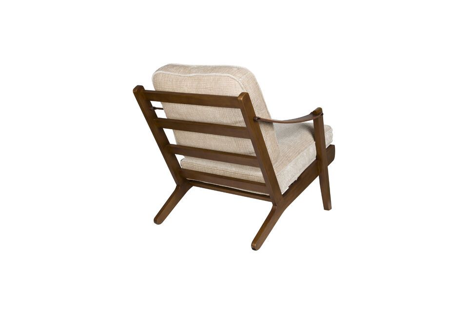 Beige velvet armchair Washington - 10