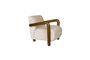 Miniature Beige Velvet Robinson Armchair Clipped
