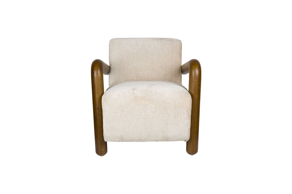 With its cylindrical legs and sophisticated vintage design