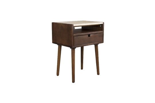 Beige wood bedside table Arda Clipped