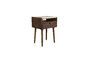 Miniature Beige wood bedside table Arda Clipped