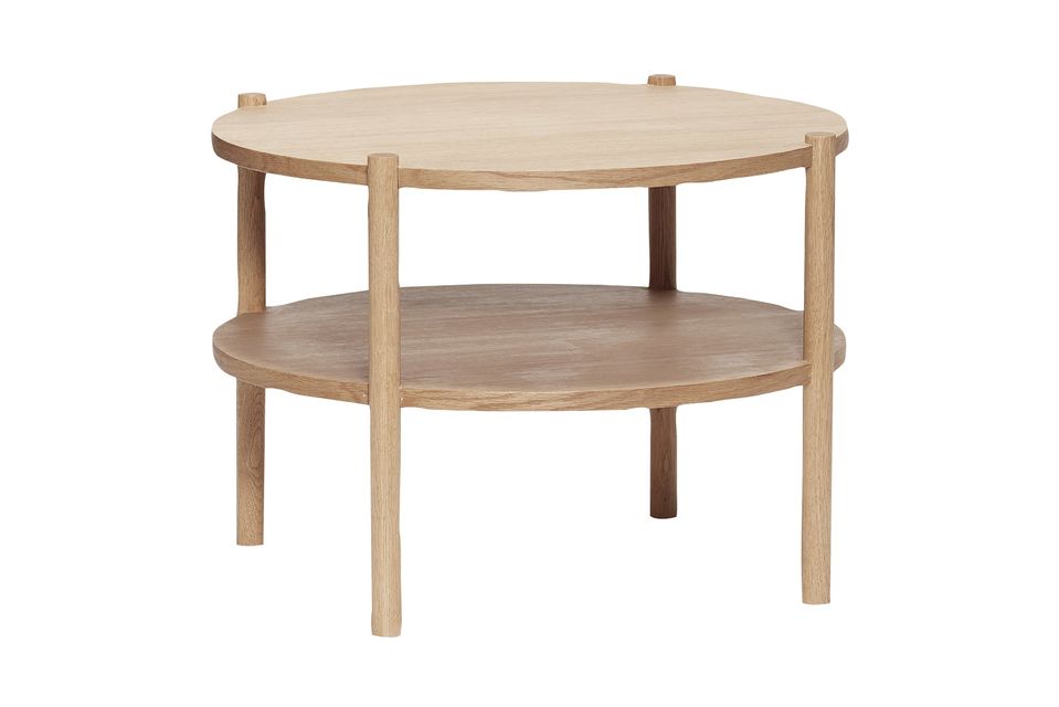 Beige wood coffee table Acorn Hübsch