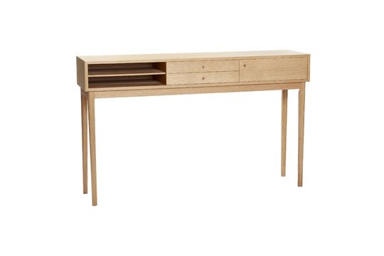 Beige wood console with drawers Collect Clipped