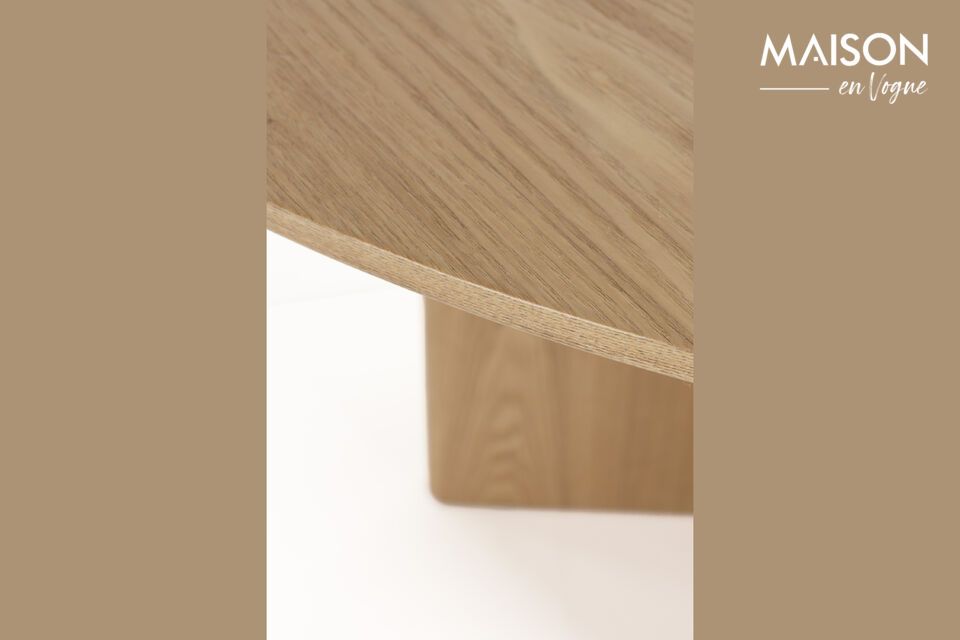 Beige wood dining table Laurent - 7