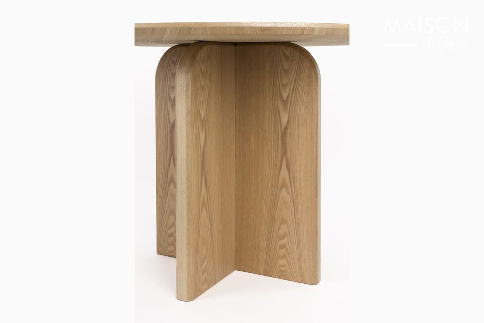 Beige wood dining table Laurent - 9