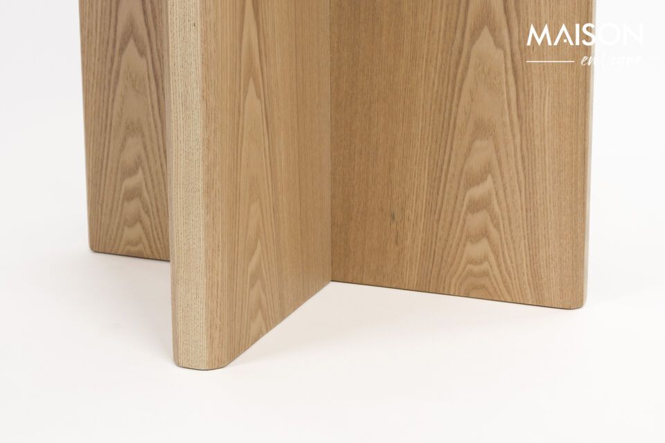 Beige wood dining table Laurent - 10