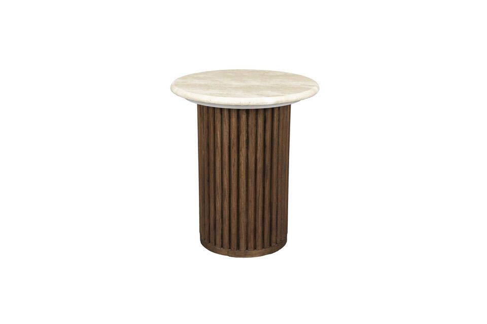 Beige wood side table Arda DutchBone