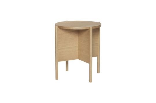 Beige wood side table Heritage Clipped