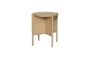 Miniature Beige wood side table Heritage Clipped