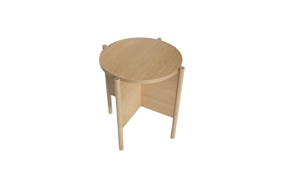 Beige wood side table Heritage - 5