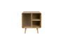 Miniature Beige wood side table Rise Clipped