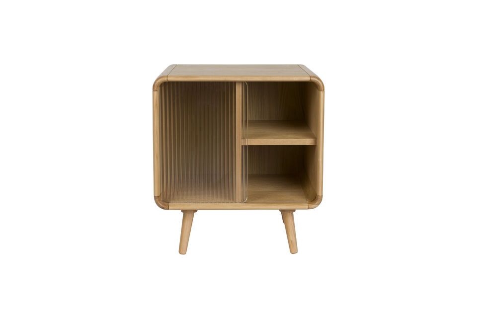 Beige wood side table Rise Zuiver