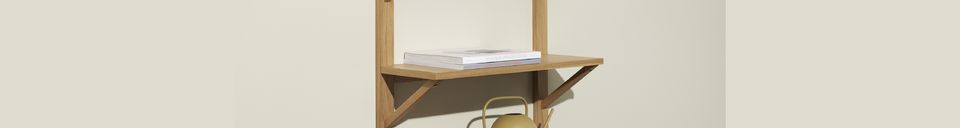 Material Details Beige wood wall shelf Triarch