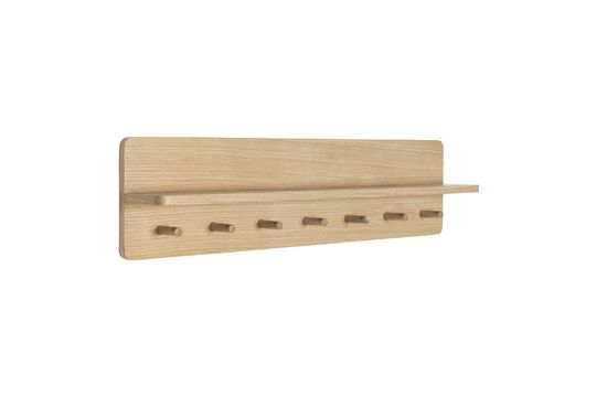 Beige wooden 7 hooks  coat rack  Space Clipped