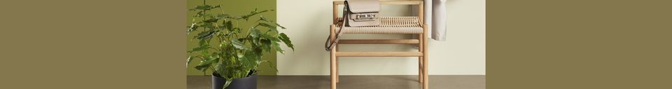 Material Details Beige wooden bench Heritage