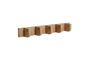 Miniature Beige wooden coat rack with 5 hooks Nomade Clipped