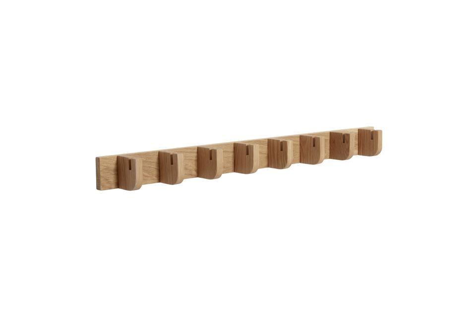 Hubsch Coat Rack Oak - 8 Hooks