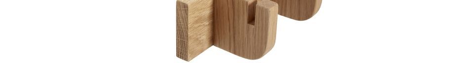 Material Details Beige wooden coat rack with 8 hooks Nomade