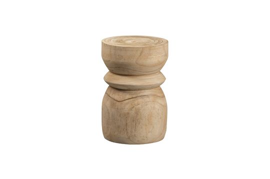 Beige wooden stool Bikkel