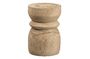 Miniature Beige wooden stool Bikkel Clipped