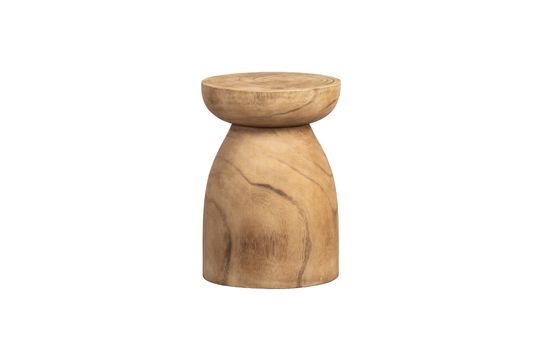Beige wooden stool Bink Clipped