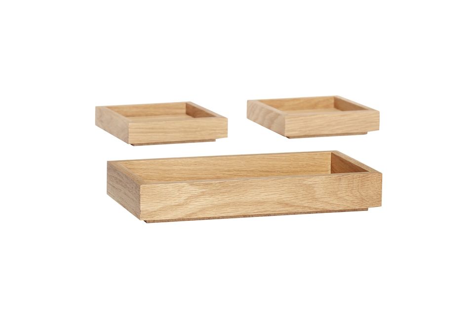 Beige wooden storage box Staple - 2