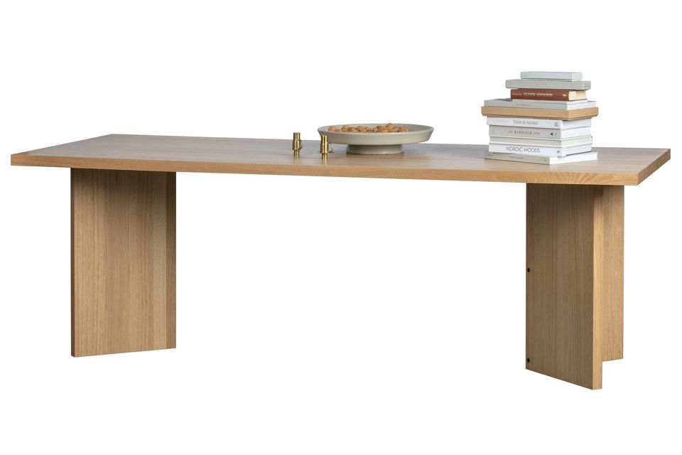 The Angle beige wooden table