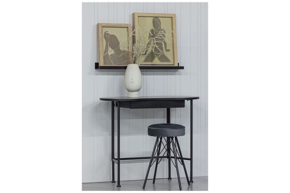 The Belle Black Metal Desk from the Dutch brand WOOD will take pride of place in your room and will