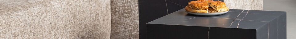 Material Details Benji black marble look coffee table