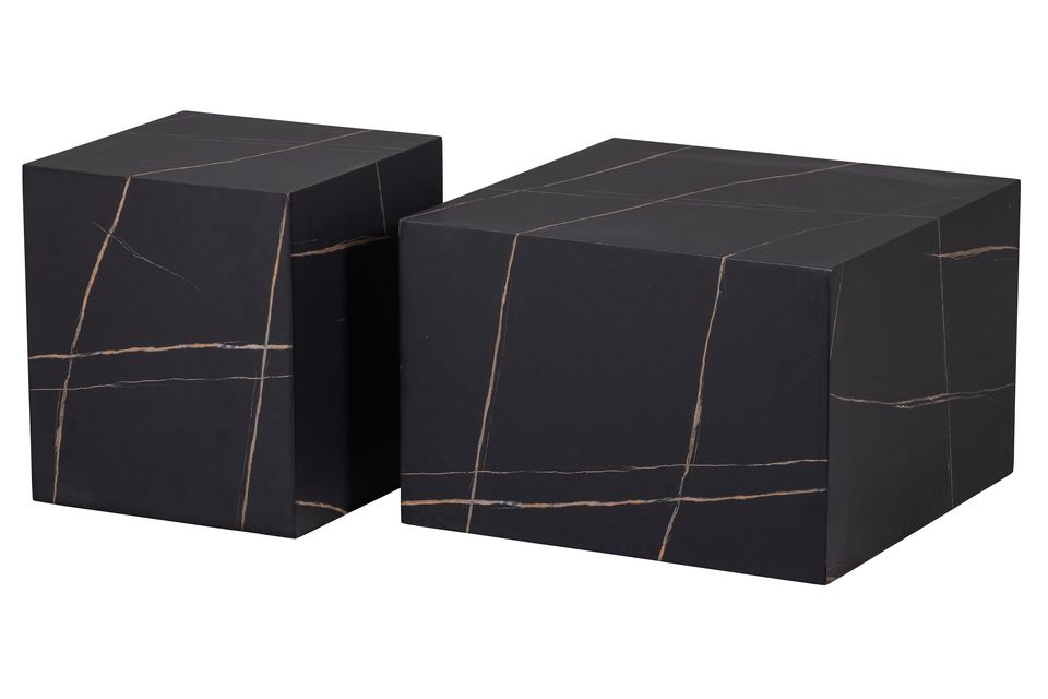The Benji black marble coffee table is a true work of art in itself