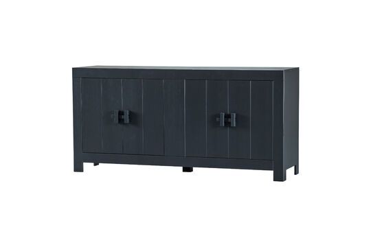 Benson black wood chest of drawers Clipped