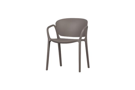 Bent grey plastic chair Clipped