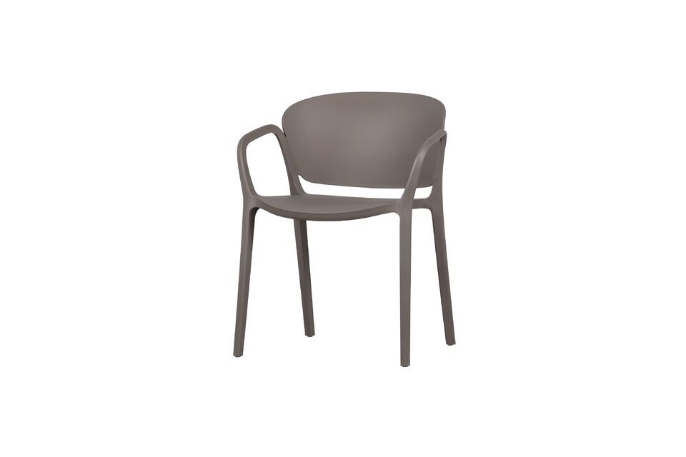 Bent grey plastic chair Woood