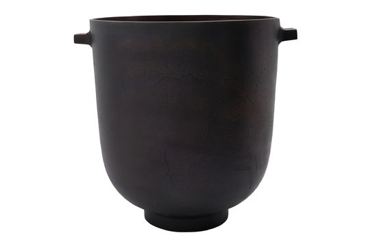 Big pot holder in dark brown brass Foem Clipped