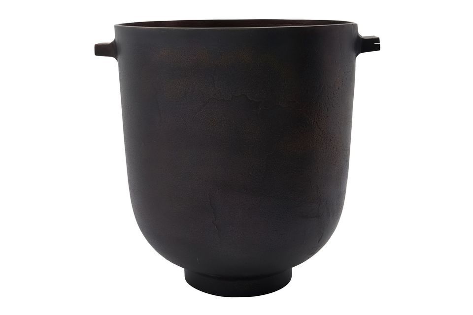 Big pot holder in dark brown brass Foem House Doctor