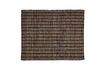 Miniature Black and beige striped cotton and jute rug Basil 1