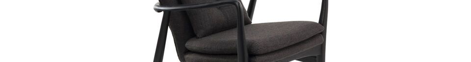 Material Details Black ash wood armchair Peggy