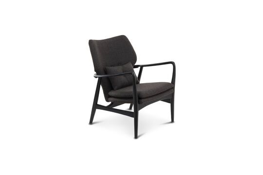 Black ash wood armchair Peggy Clipped