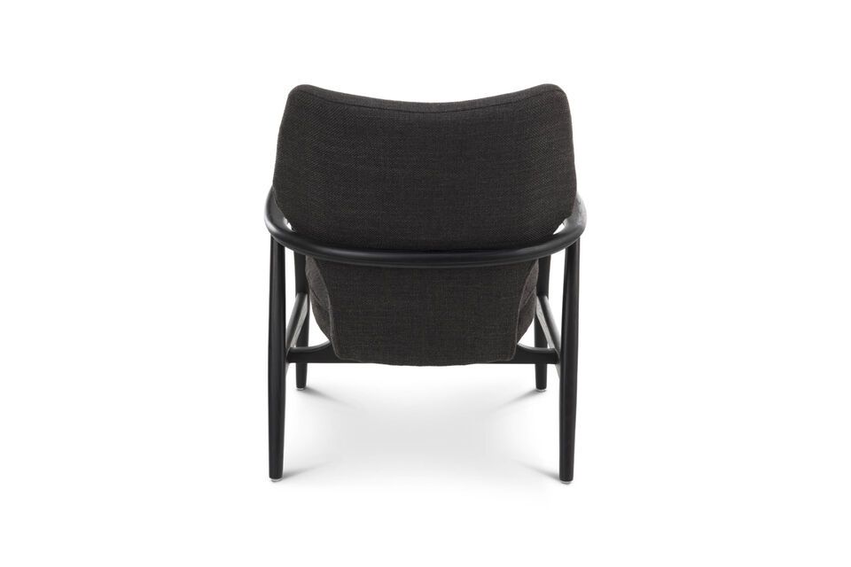 Peggy retro chair with black fabric