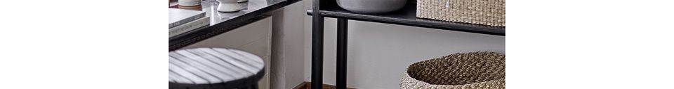 Material Details Black bamboo stool Bilbo