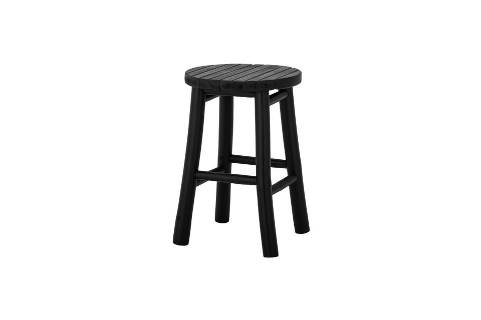 Black bamboo stool Bilbo Bloomingville