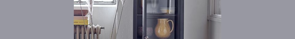 Material Details Black cabinet in fir wood Emilio