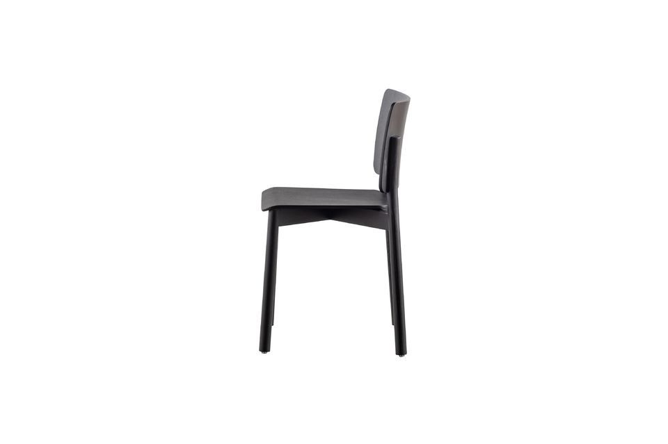 The Karel dining chair is available only in matte black and natural