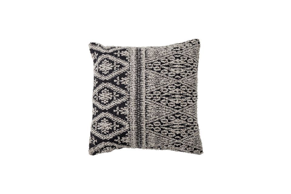 Black cotton cushion Kuno Bloomingville