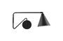 Miniature Black iron bent wall lamp Game Clipped