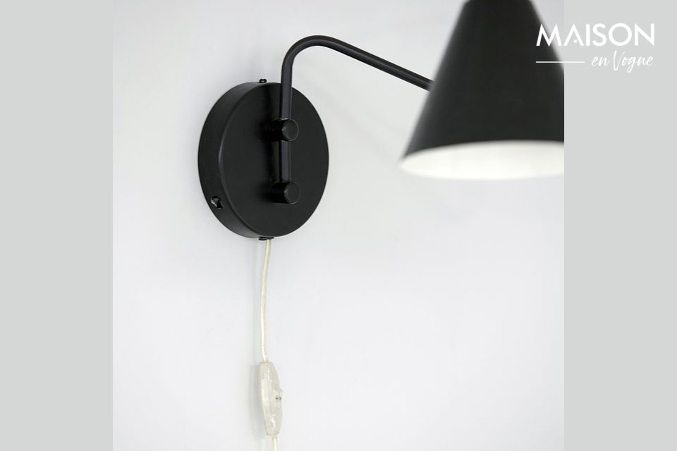 A modern wall lamp is original