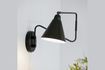 Miniature Black iron bent wall lamp Game 3